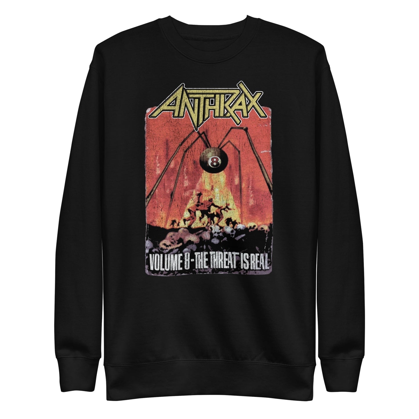 Anthrax The Threat Is Real Mens Sweatshirt Black - clothing by TeeHivey.com