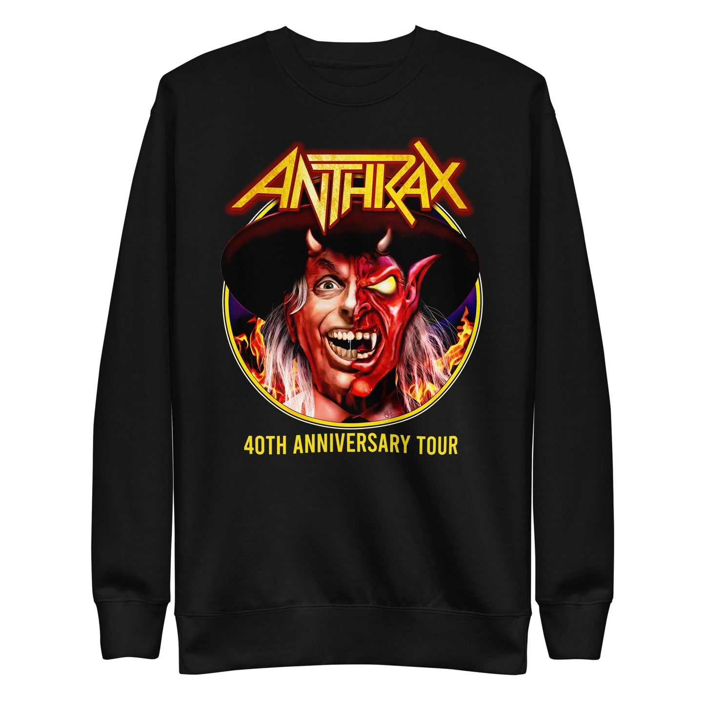 Anthrax Half Devil Mens Sweatshirt Black - clothing by TeeHivey.com