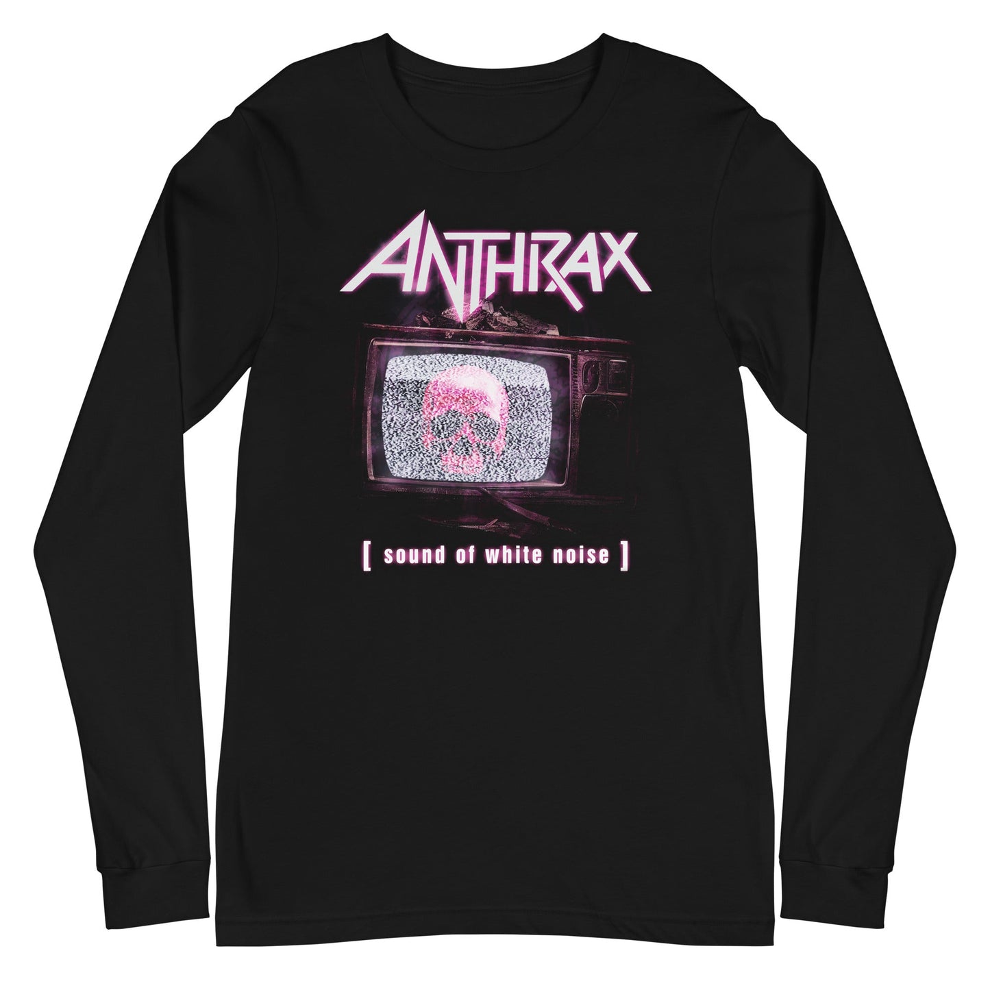 Anthrax Skull TV Mens Long Sleeve T Shirt Black - clothing by TeeHivey.com