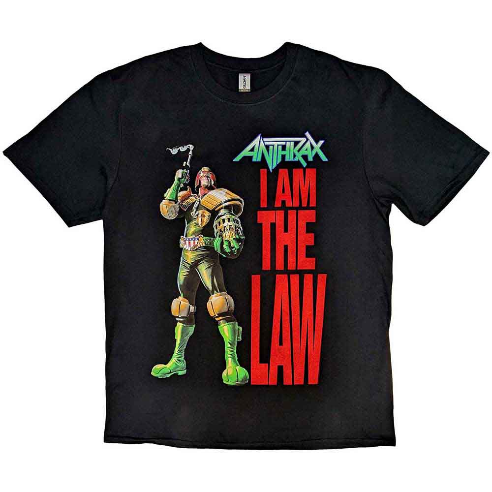 Anthrax I am the Law T Shirt Black - clothing by TeeHivey.com