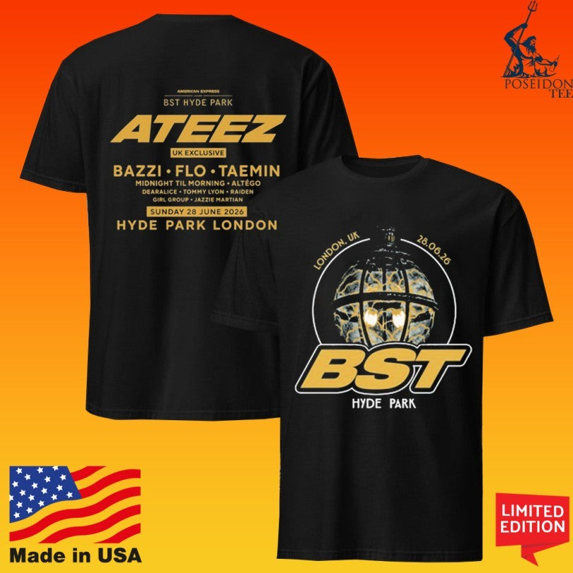 Ateez June 28 2026 Bst Hyde Park In London, Uk T-shirt