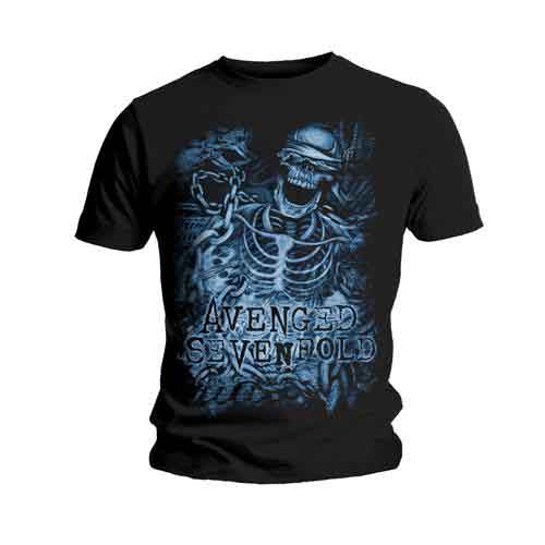 Avenged Sevenfold Chained Skeleton T Shirt Black