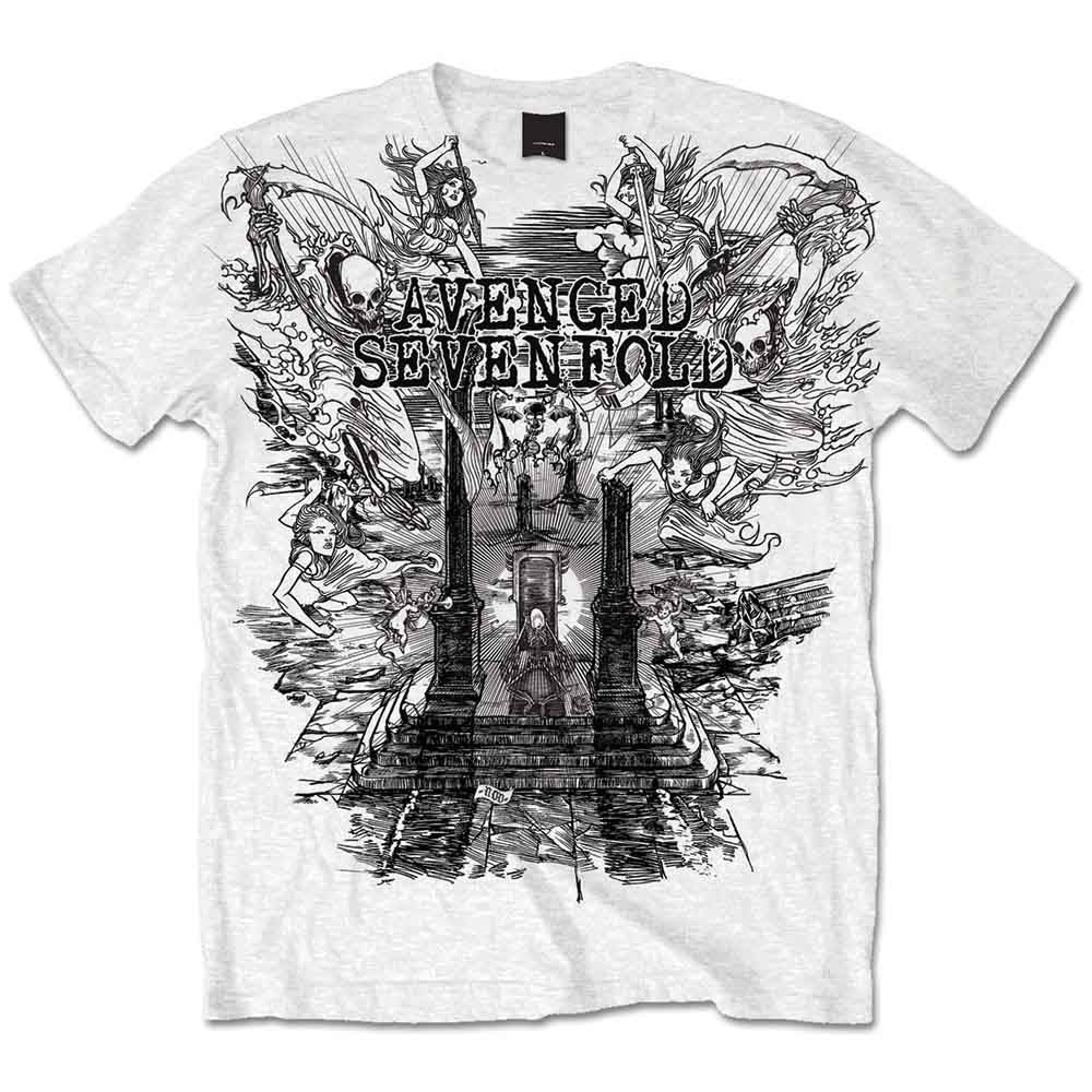 Avenged Sevenfold Land of Cain T Shirt White