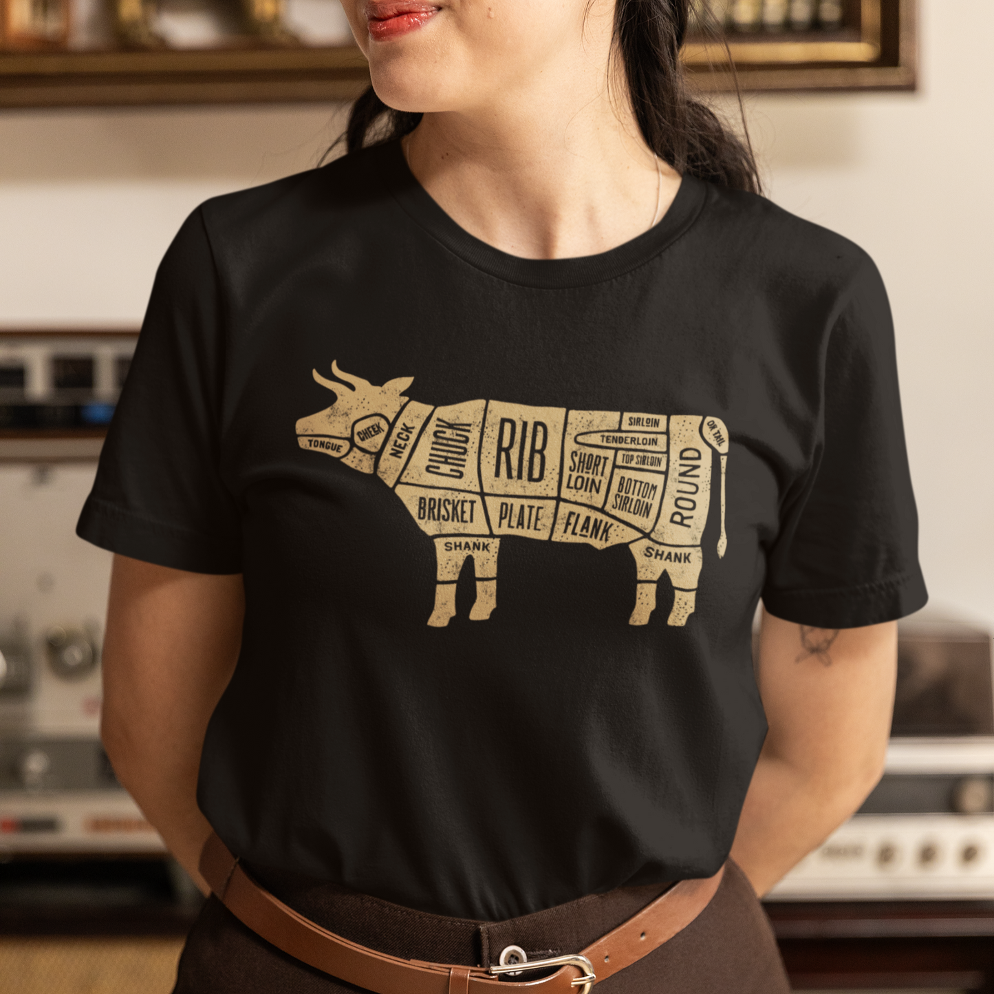 Beef Cow Diagram Tee