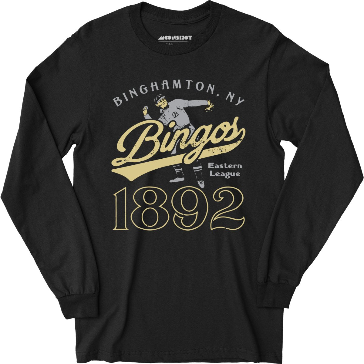 Binghamton Bingos - New York - Vintage Defunct Baseball Teams - Long Sleeve T-Shirt