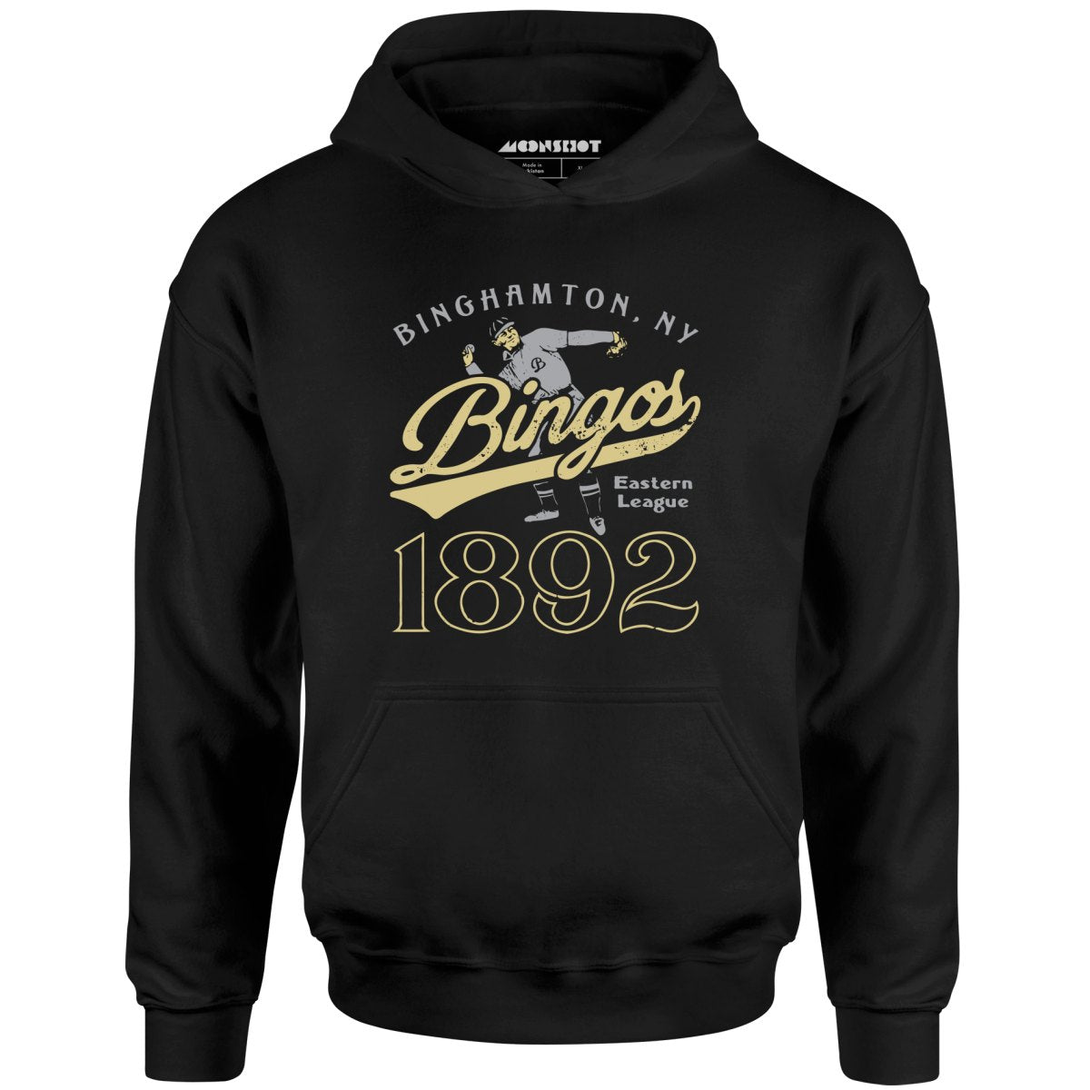 Binghamton Bingos - New York - Vintage Defunct Baseball Teams - Unisex Hoodie