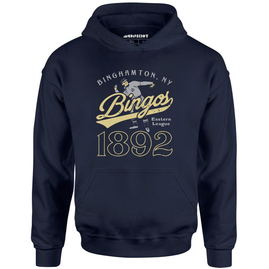 Binghamton Bingos - New York - Vintage Defunct Baseball Teams - Unisex Hoodie