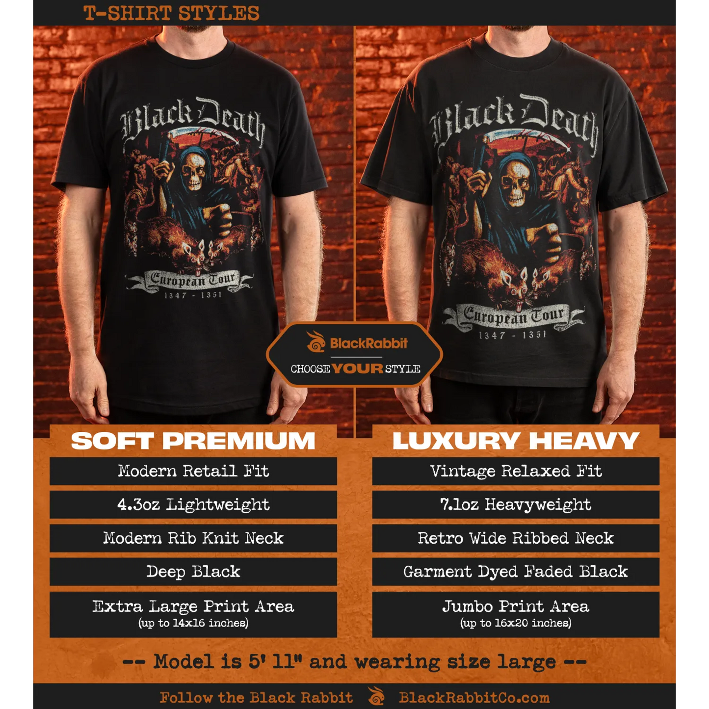 Black Death European Tour Unisex Classic T-Shirt