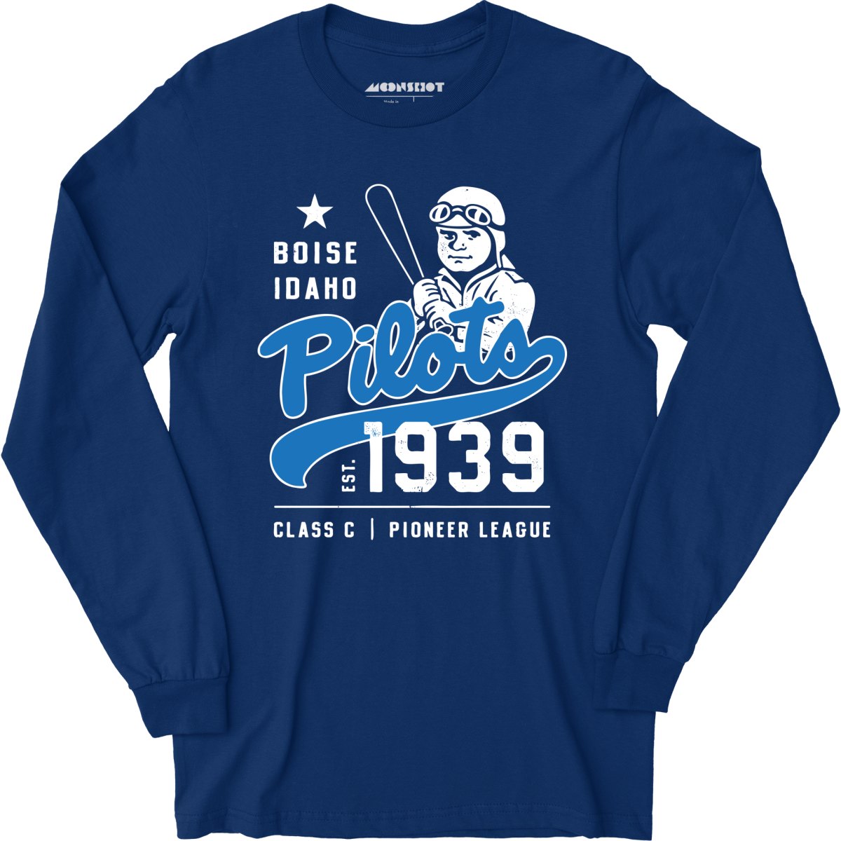 Boise Pilots - Idaho - Vintage Defunct Baseball Teams - Long Sleeve T-Shirt