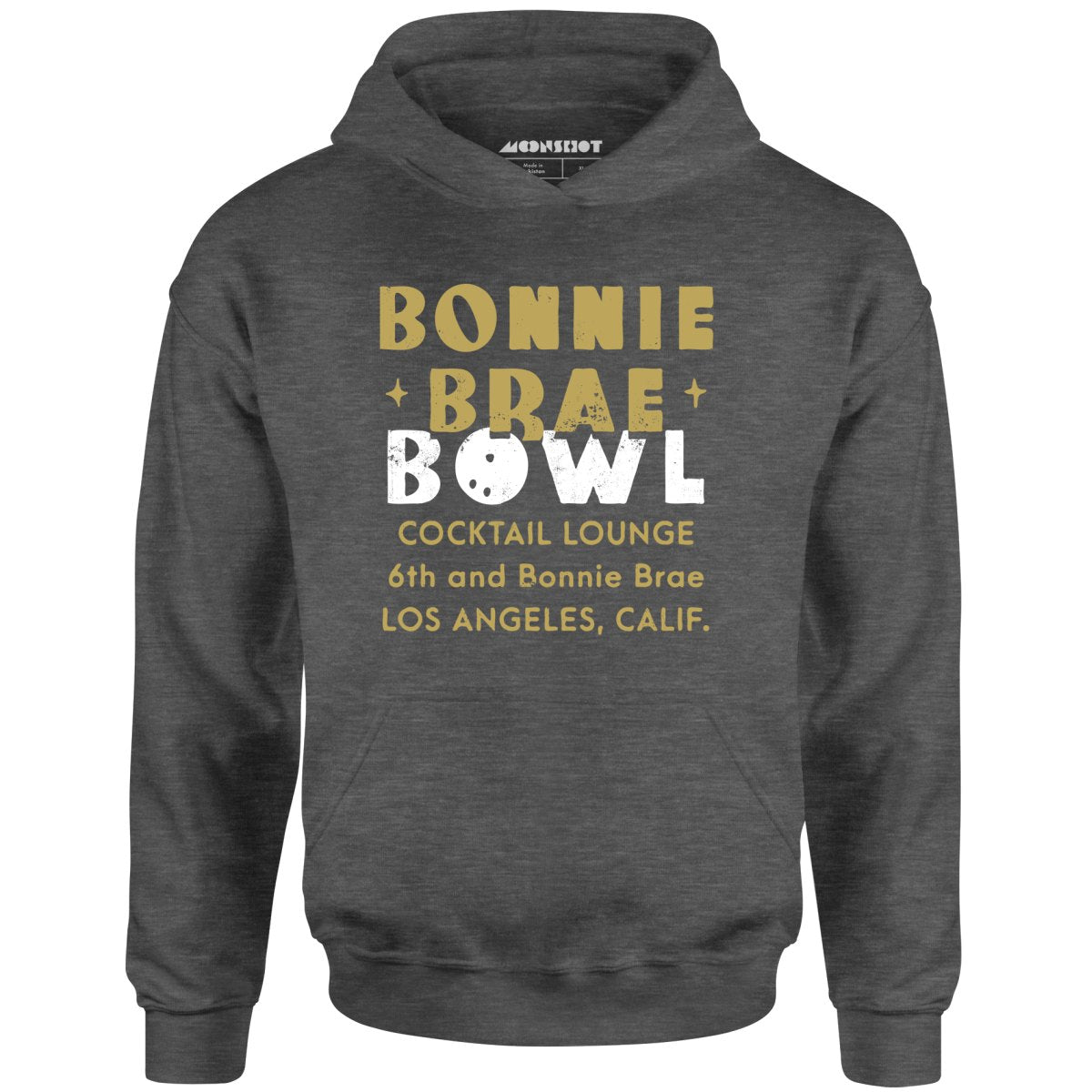 Bonnie Brae Bowl - Los Angeles, CA - Vintage Bowling Alley - Unisex Hoodie