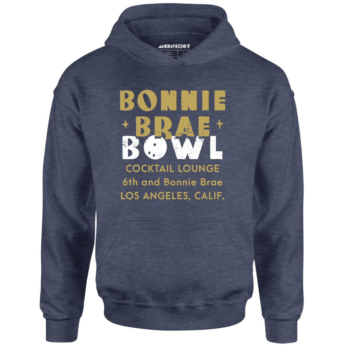 Bonnie Brae Bowl - Los Angeles, CA - Vintage Bowling Alley - Unisex Hoodie