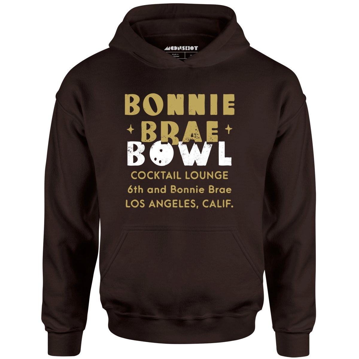 Bonnie Brae Bowl - Los Angeles, CA - Vintage Bowling Alley - Unisex Hoodie