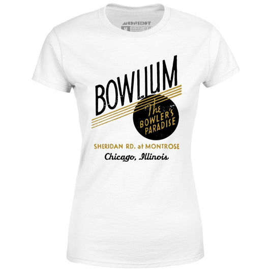 Bowlium - Chicago, IL - Vintage Bowling Alley - Women's T-Shirt