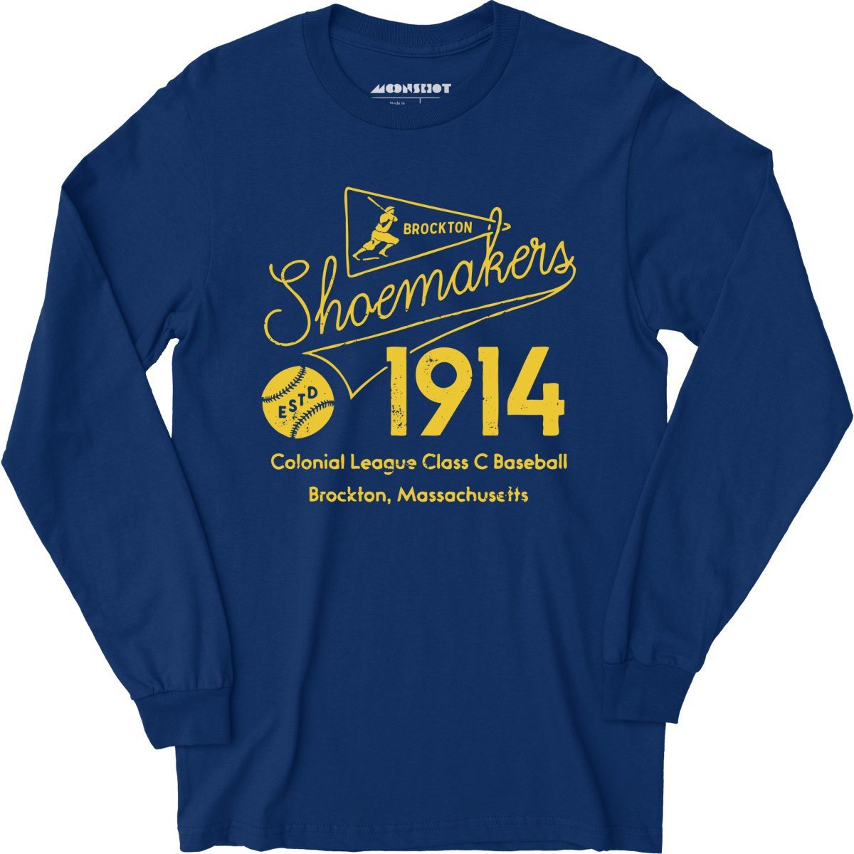 Brockton Shoemakers - Massachusetts - Vintage Defunct Baseball Teams - Long Sleeve T-Shirt