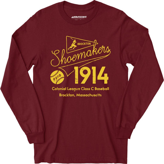 Brockton Shoemakers - Massachusetts - Vintage Defunct Baseball Teams - Long Sleeve T-Shirt