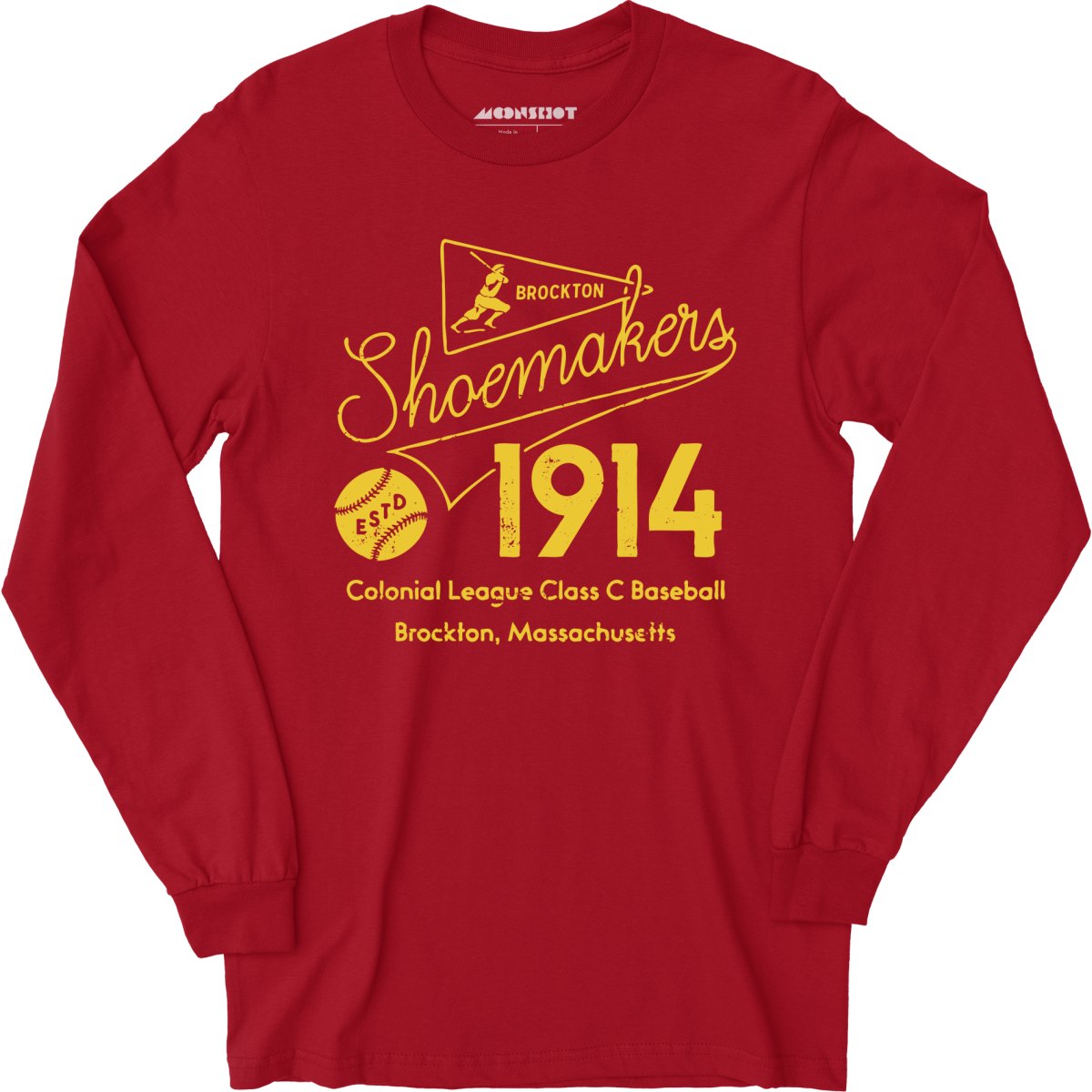 Brockton Shoemakers - Massachusetts - Vintage Defunct Baseball Teams - Long Sleeve T-Shirt
