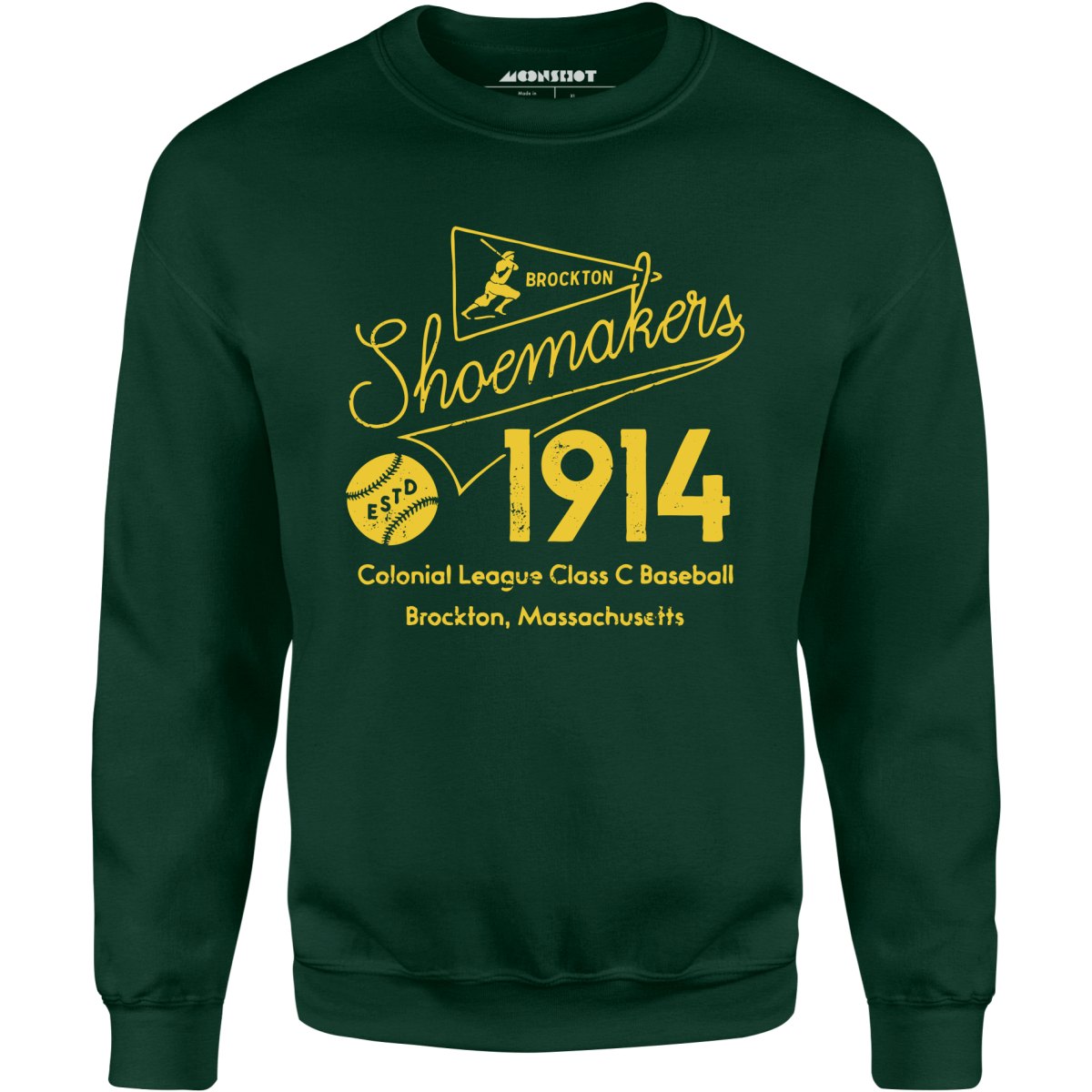 Brockton Shoemakers - Massachusetts - Vintage Defunct Baseball Teams - Unisex Sweatshirt