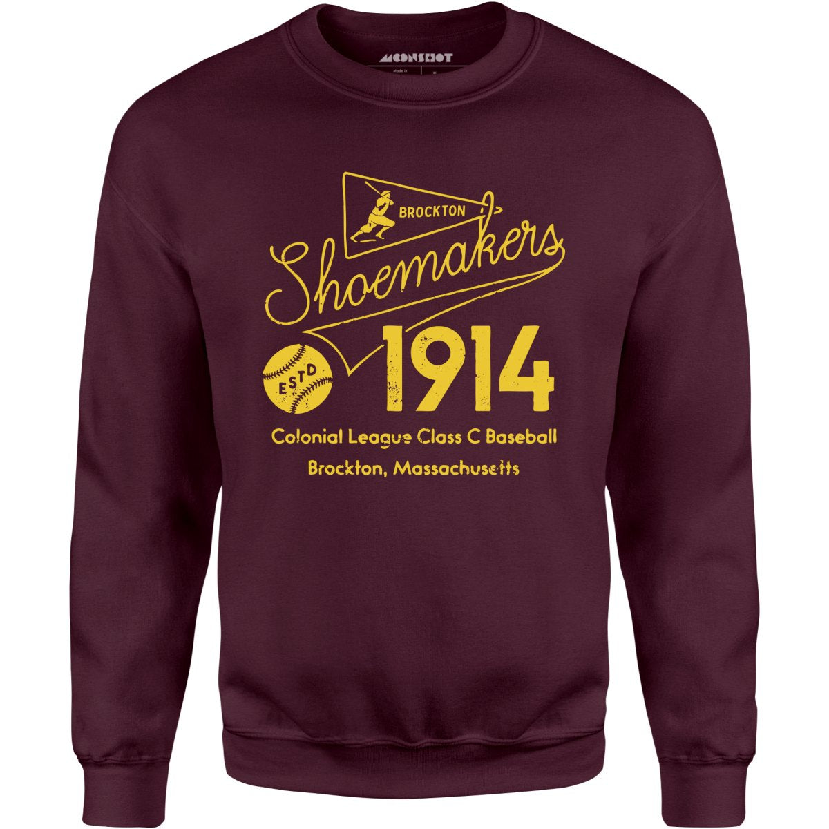 Brockton Shoemakers - Massachusetts - Vintage Defunct Baseball Teams - Unisex Sweatshirt