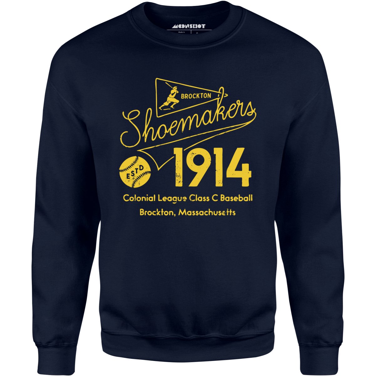 Brockton Shoemakers - Massachusetts - Vintage Defunct Baseball Teams - Unisex Sweatshirt