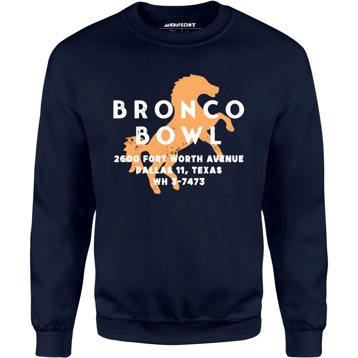 Bronco Bowl - Dallas, TX - Vintage Bowling Alley - Unisex Sweatshirt