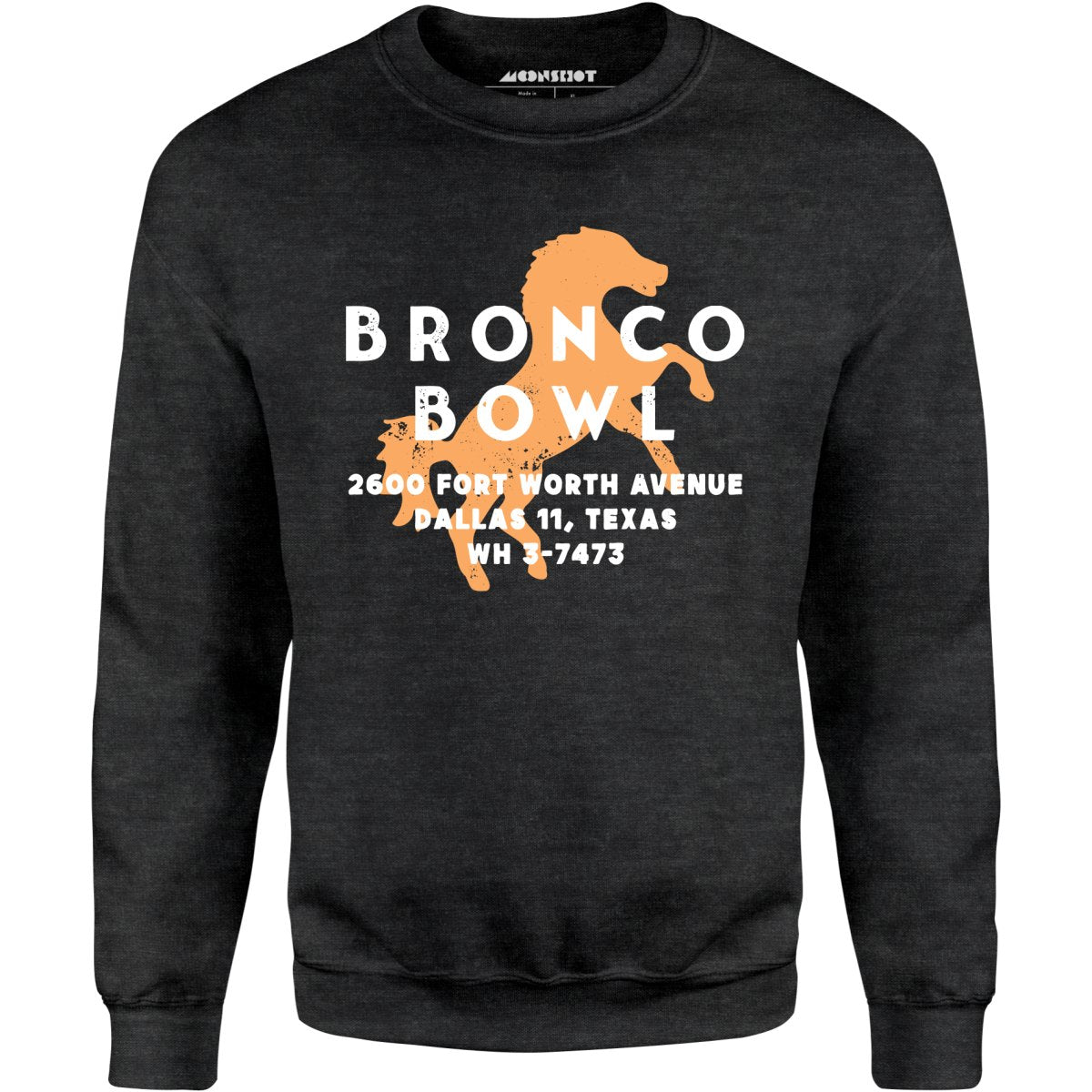 Bronco Bowl - Dallas, TX - Vintage Bowling Alley - Unisex Sweatshirt