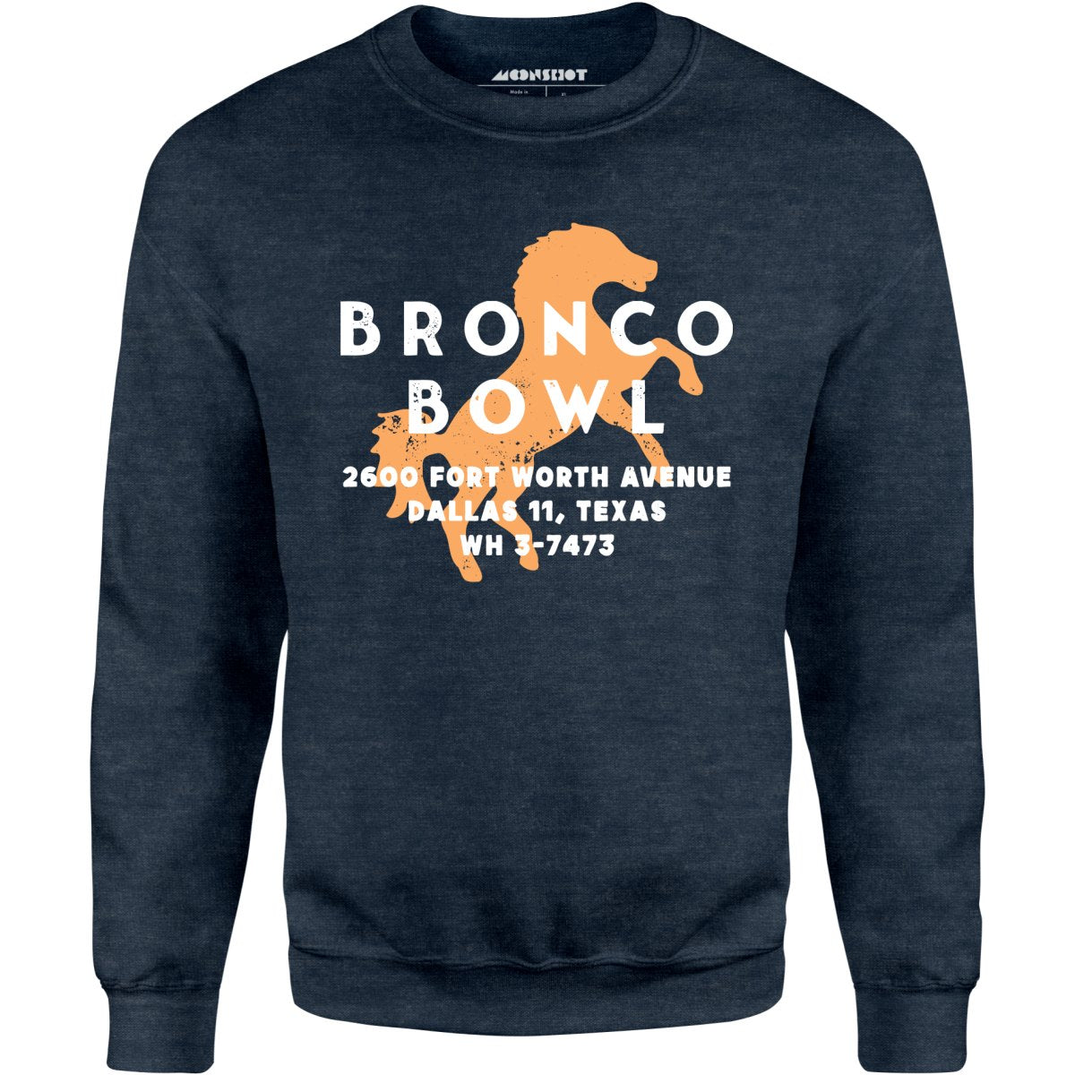 Bronco Bowl - Dallas, TX - Vintage Bowling Alley - Unisex Sweatshirt
