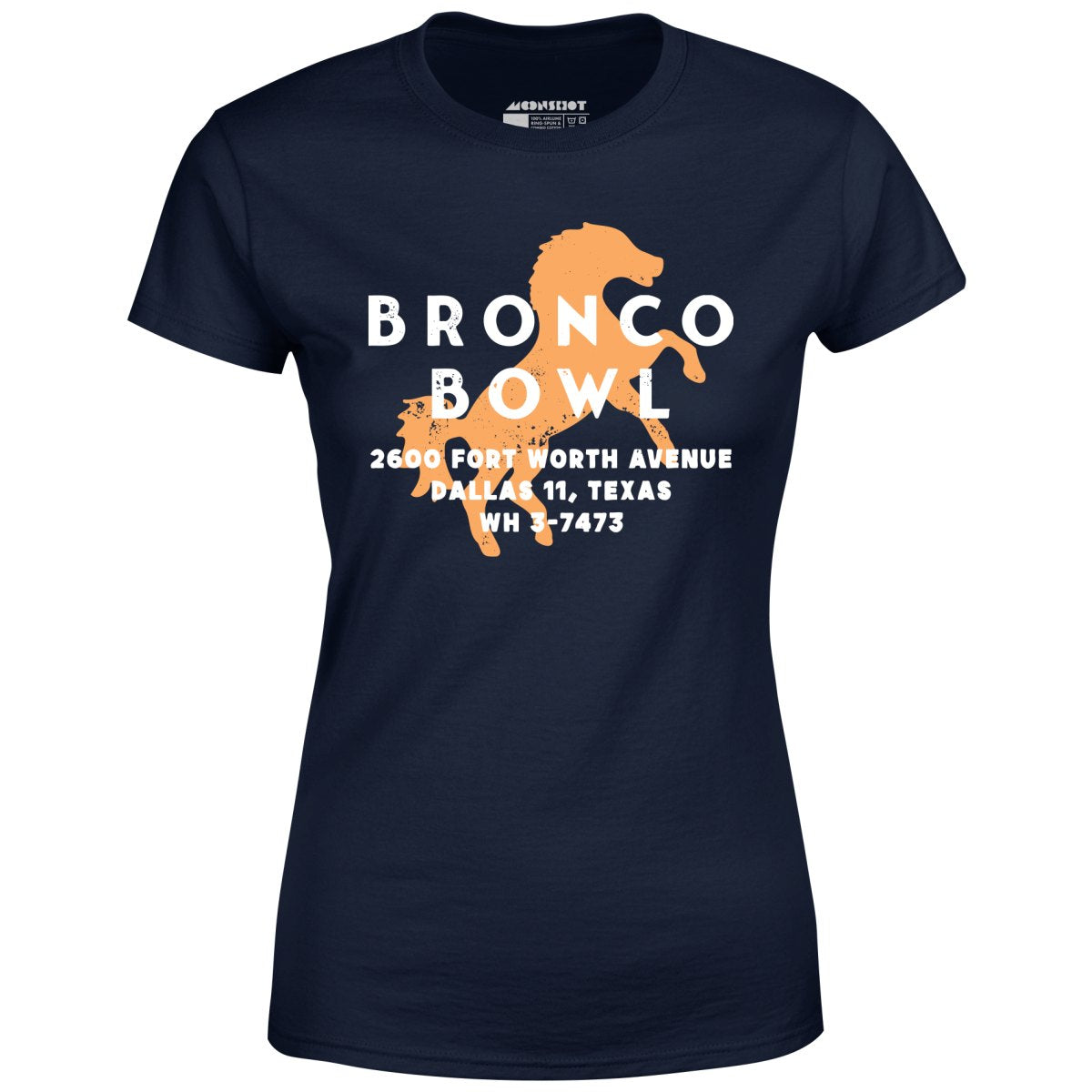 Bronco Bowl - Dallas, TX - Vintage Bowling Alley - Women's T-Shirt