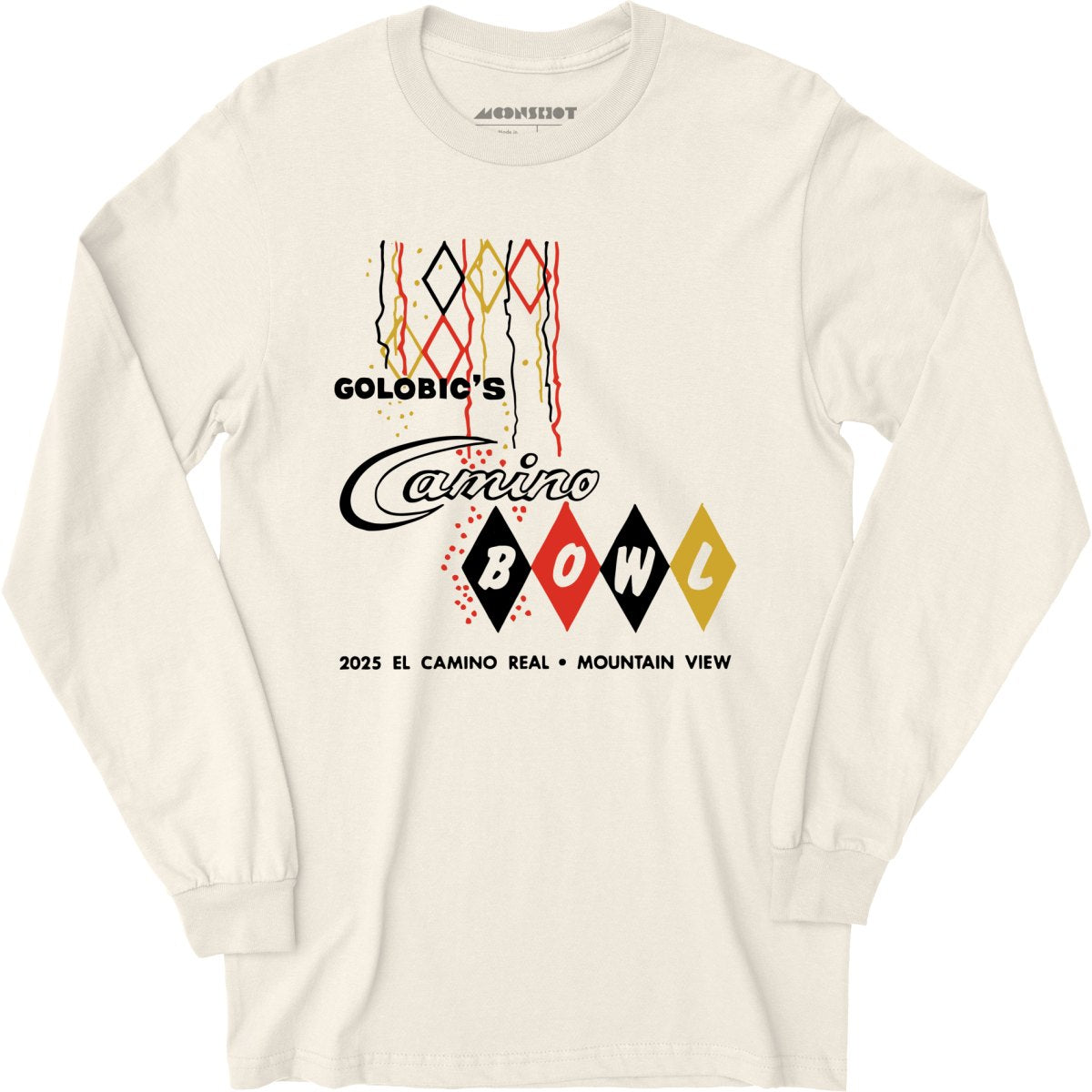 Camino Bowl - Mountain View, CA - Vintage Bowling Alley - Long Sleeve T-Shirt