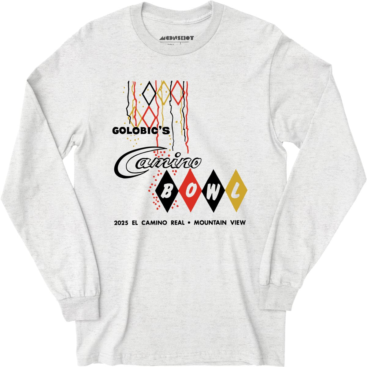 Camino Bowl - Mountain View, CA - Vintage Bowling Alley - Long Sleeve T-Shirt