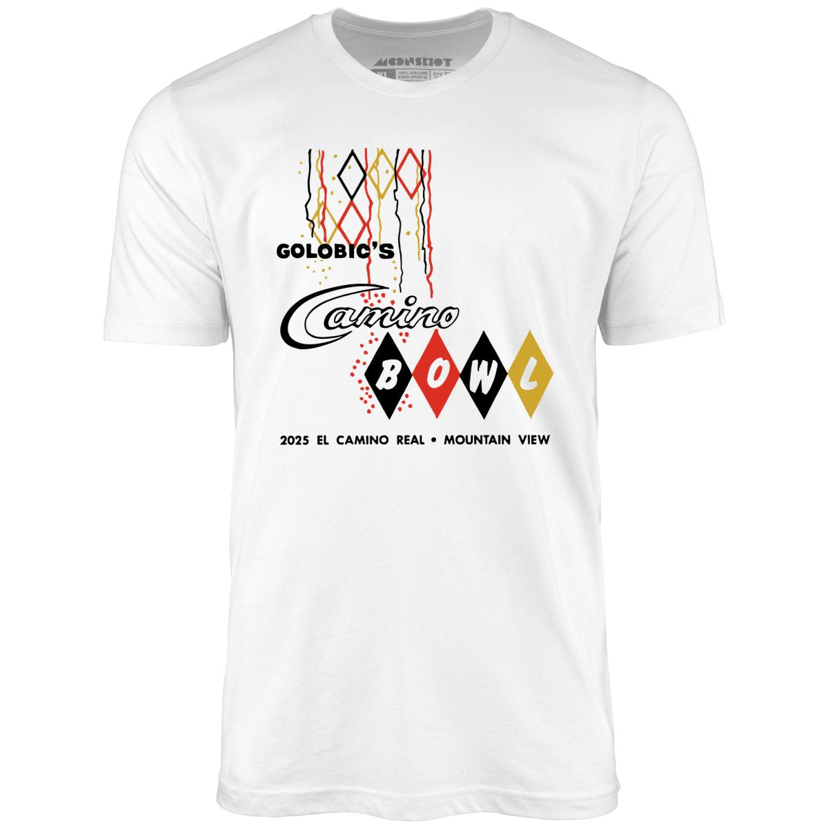 Camino Bowl - Mountain View, CA - Vintage Bowling Alley - Unisex T-Shirt