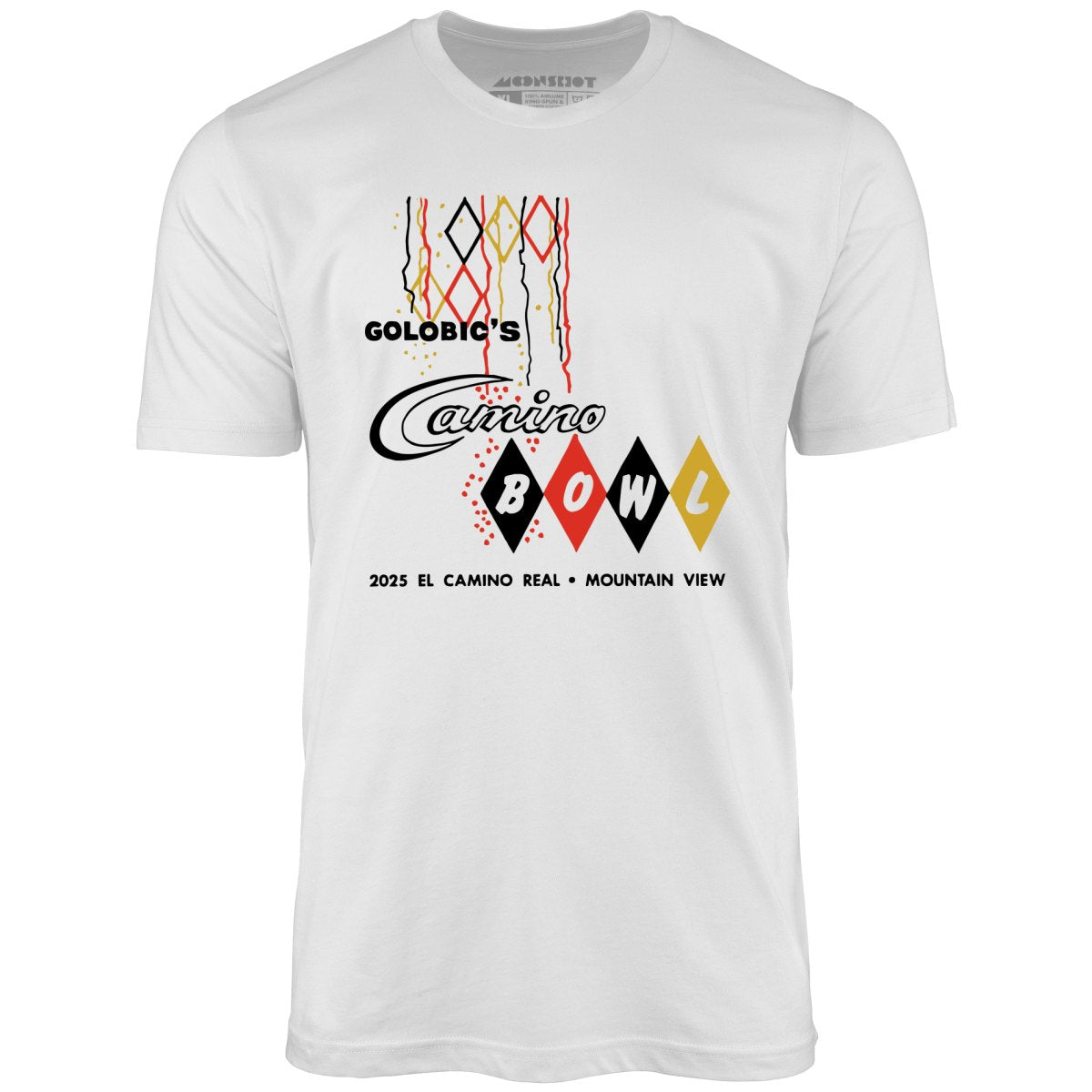 Camino Bowl - Mountain View, CA - Vintage Bowling Alley - Unisex T-Shirt