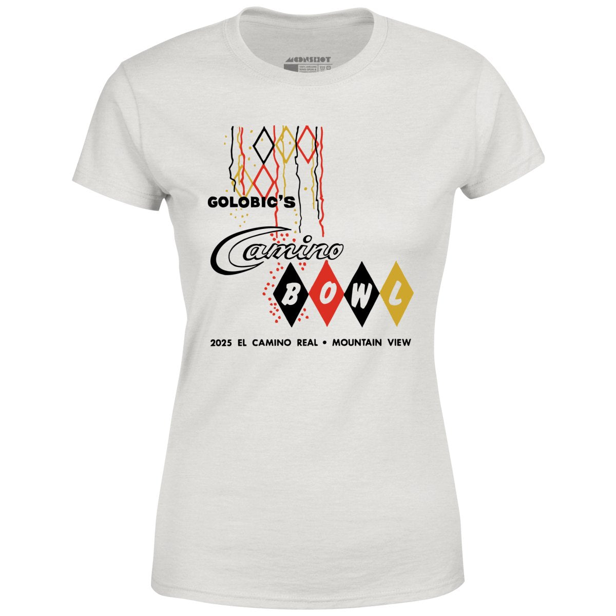 Camino Bowl - Mountain View, CA - Vintage Bowling Alley - Women's T-Shirt
