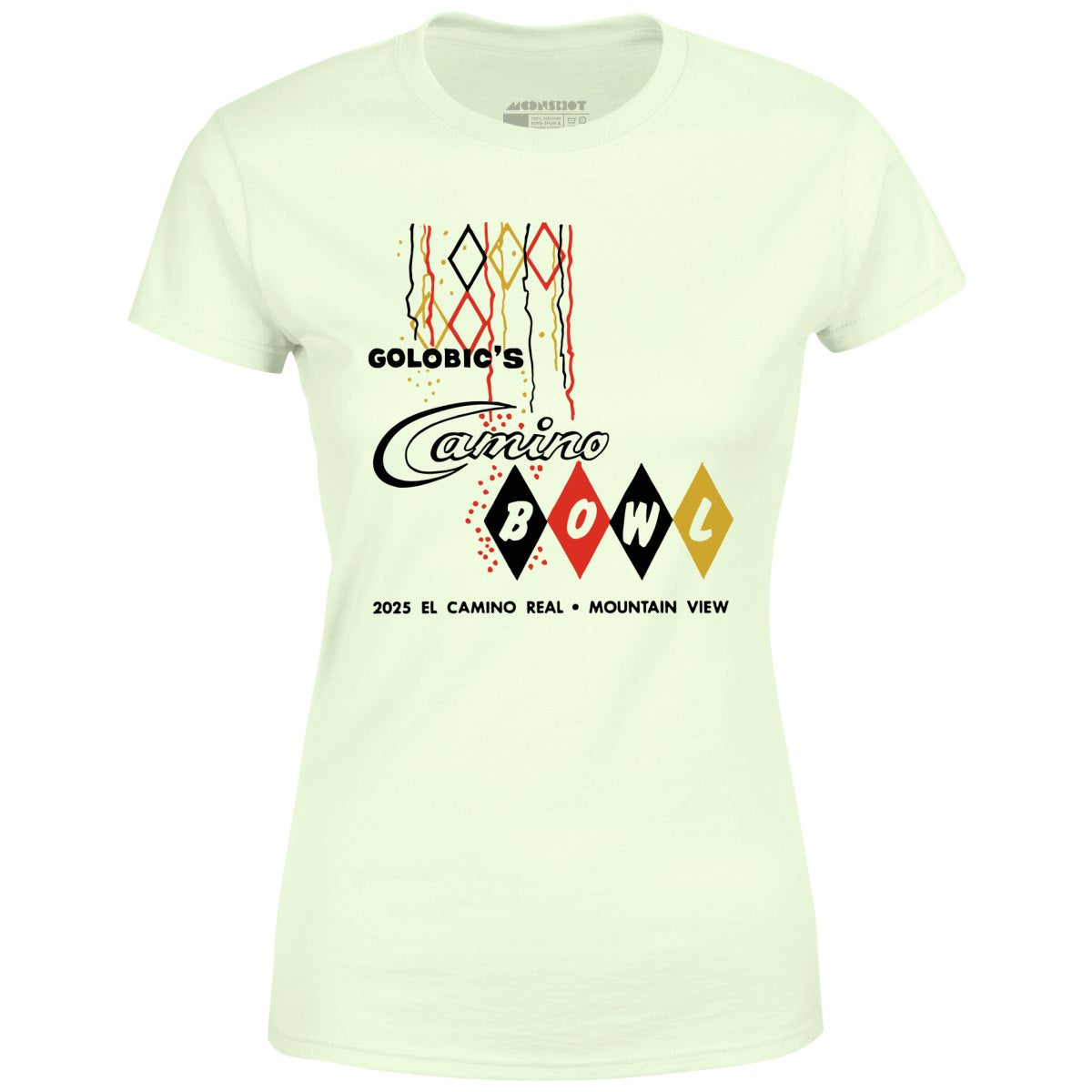Camino Bowl - Mountain View, CA - Vintage Bowling Alley - Women's T-Shirt