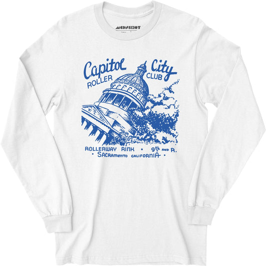 Capitol City Roller Club - Sacramento, CA - Vintage Roller Rink - Long Sleeve T-Shirt