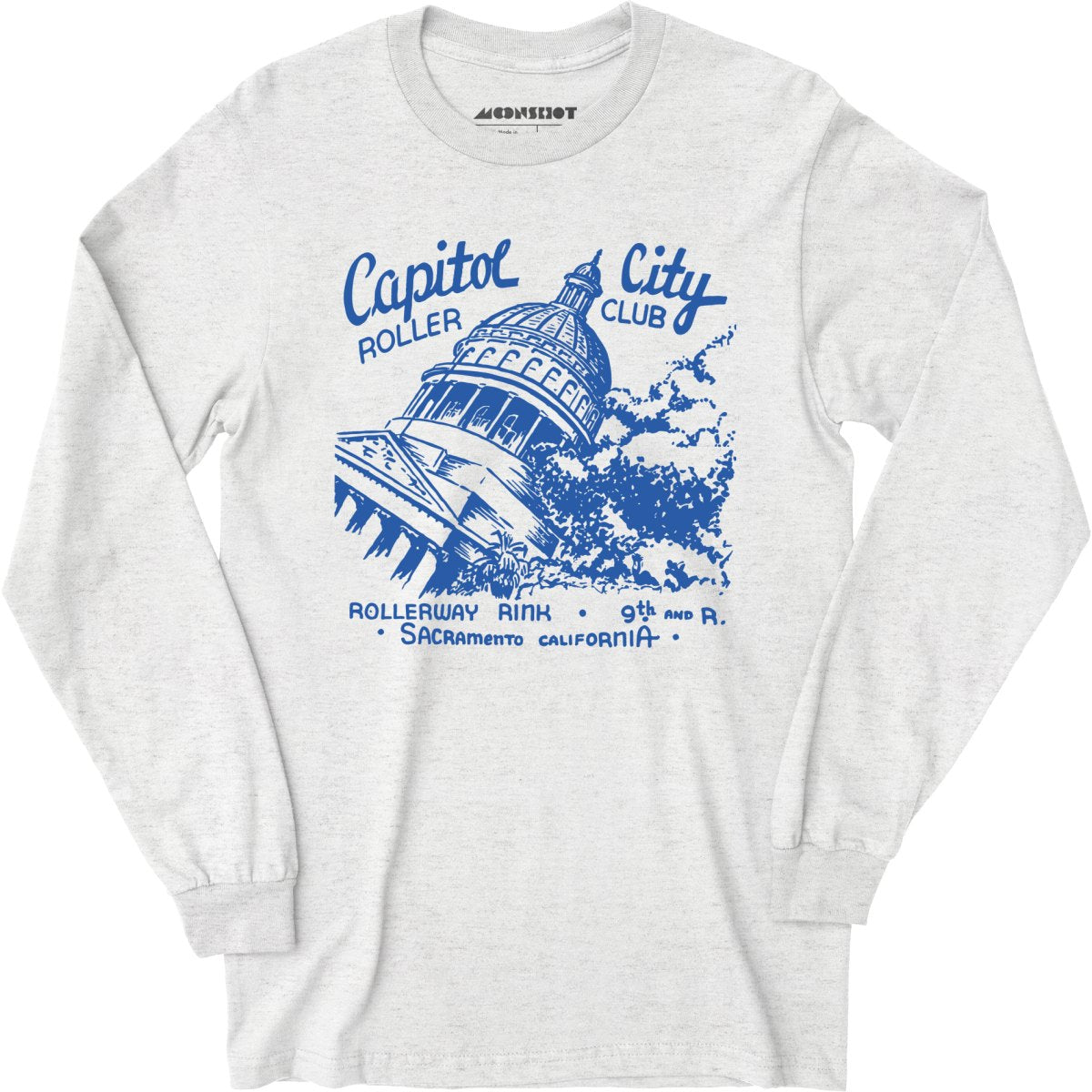 Capitol City Roller Club - Sacramento, CA - Vintage Roller Rink - Long Sleeve T-Shirt