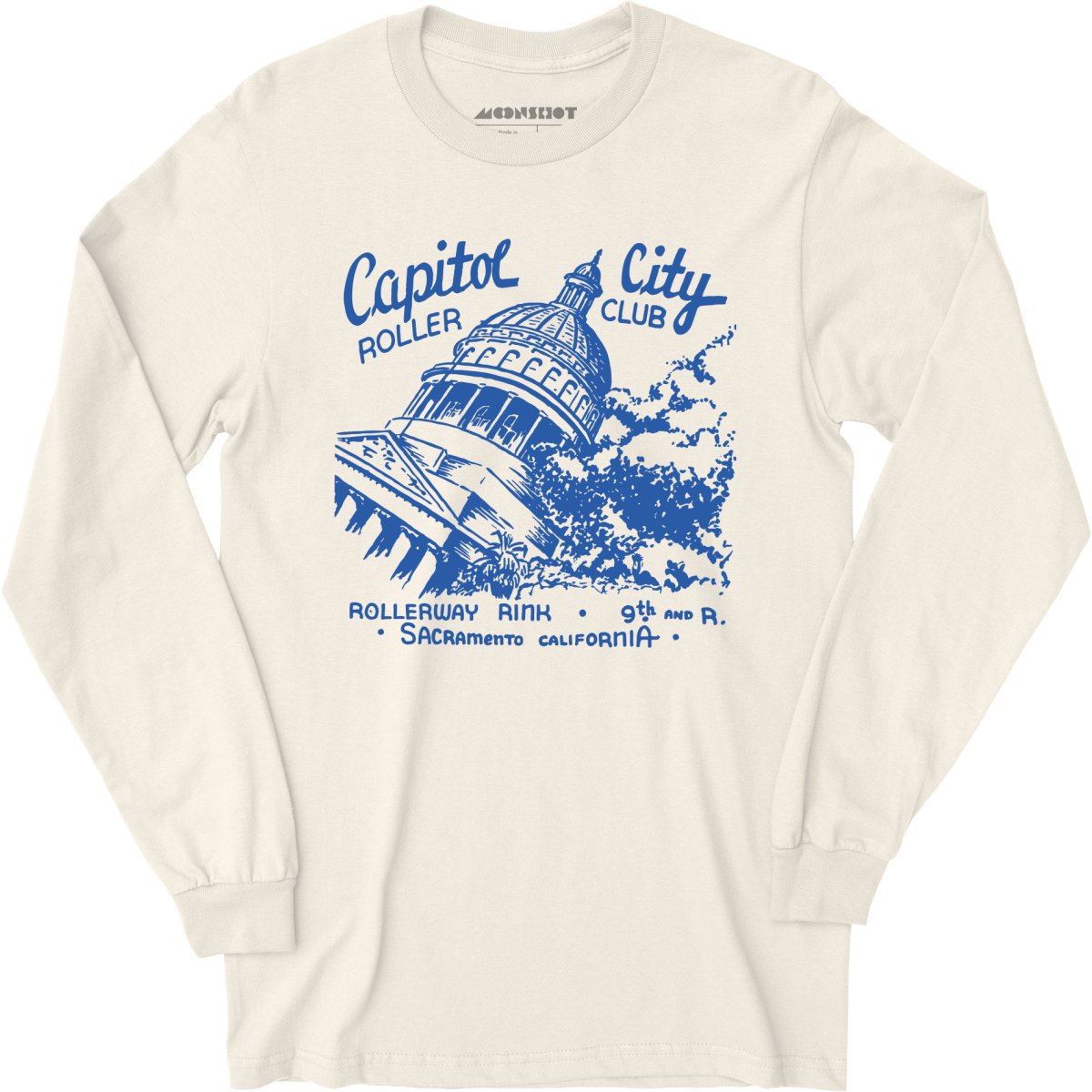 Capitol City Roller Club - Sacramento, CA - Vintage Roller Rink - Long Sleeve T-Shirt