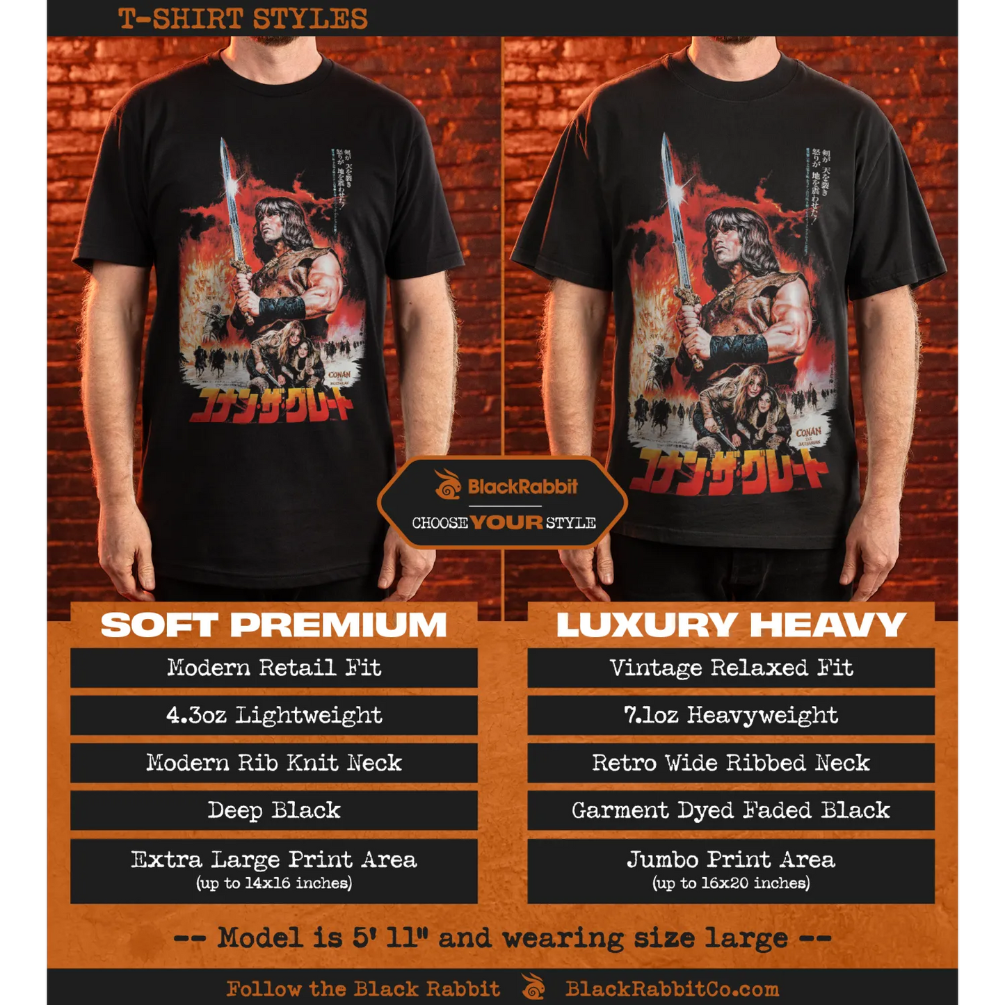 Conan The Barbarian Japan Poster Retro Vintage 80s Fantasy Unisex Classic T-Shirt