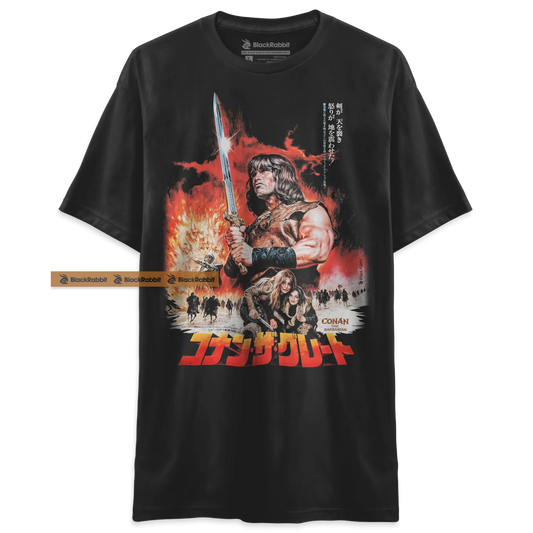 Conan The Barbarian Japan Poster Retro Vintage 80s Fantasy Unisex Classic T-Shirt