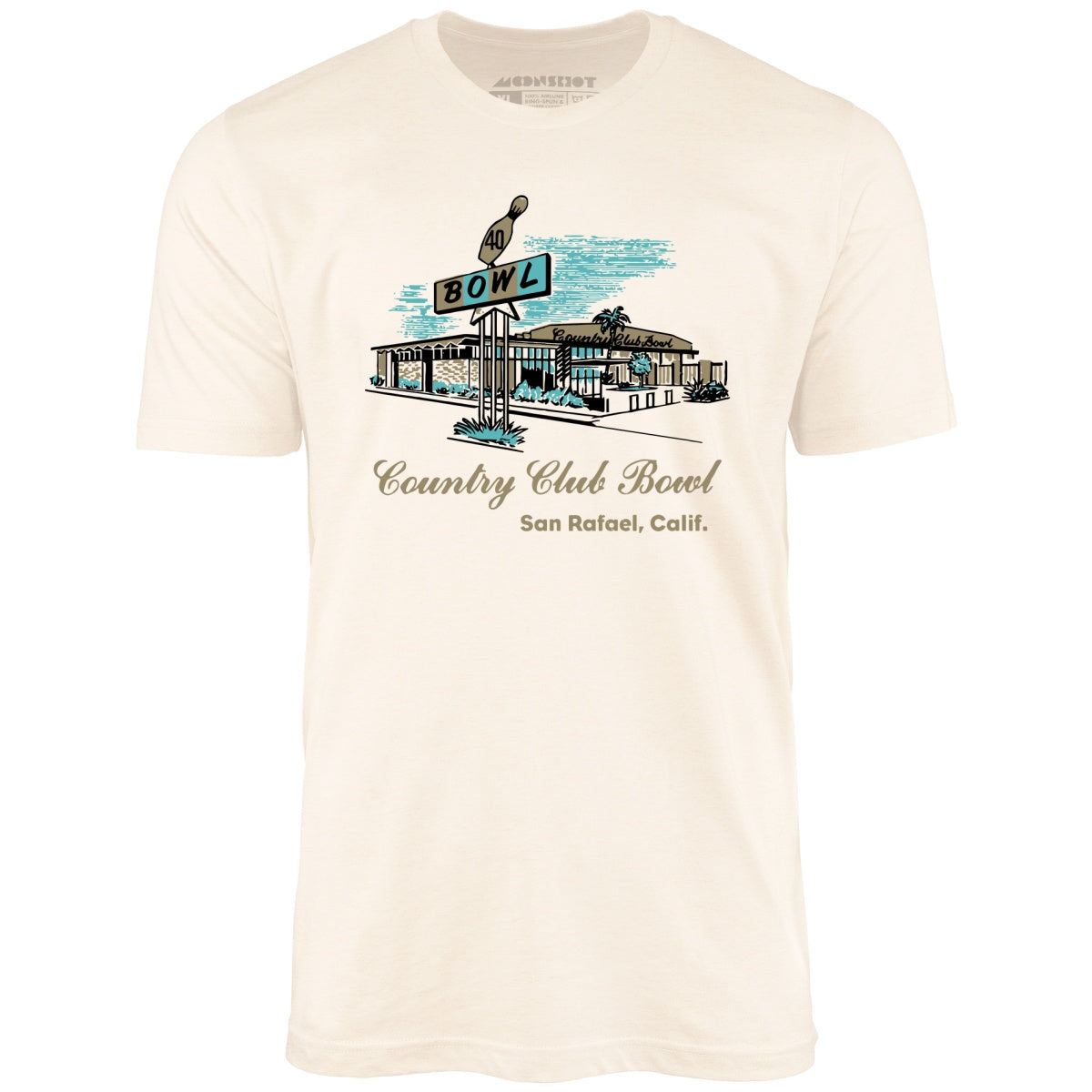 Country Club Bowl - San Rafael, CA - Vintage Bowling Alley - Unisex T-Shirt