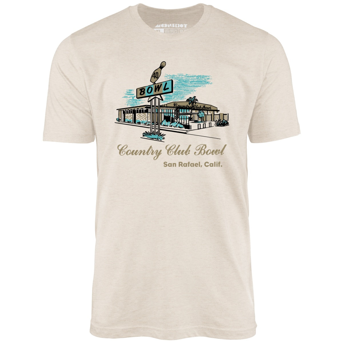 Country Club Bowl - San Rafael, CA - Vintage Bowling Alley - Unisex T-Shirt
