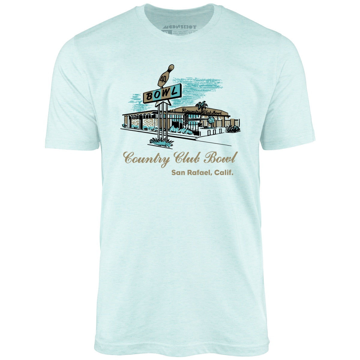 Country Club Bowl - San Rafael, CA - Vintage Bowling Alley - Unisex T-Shirt