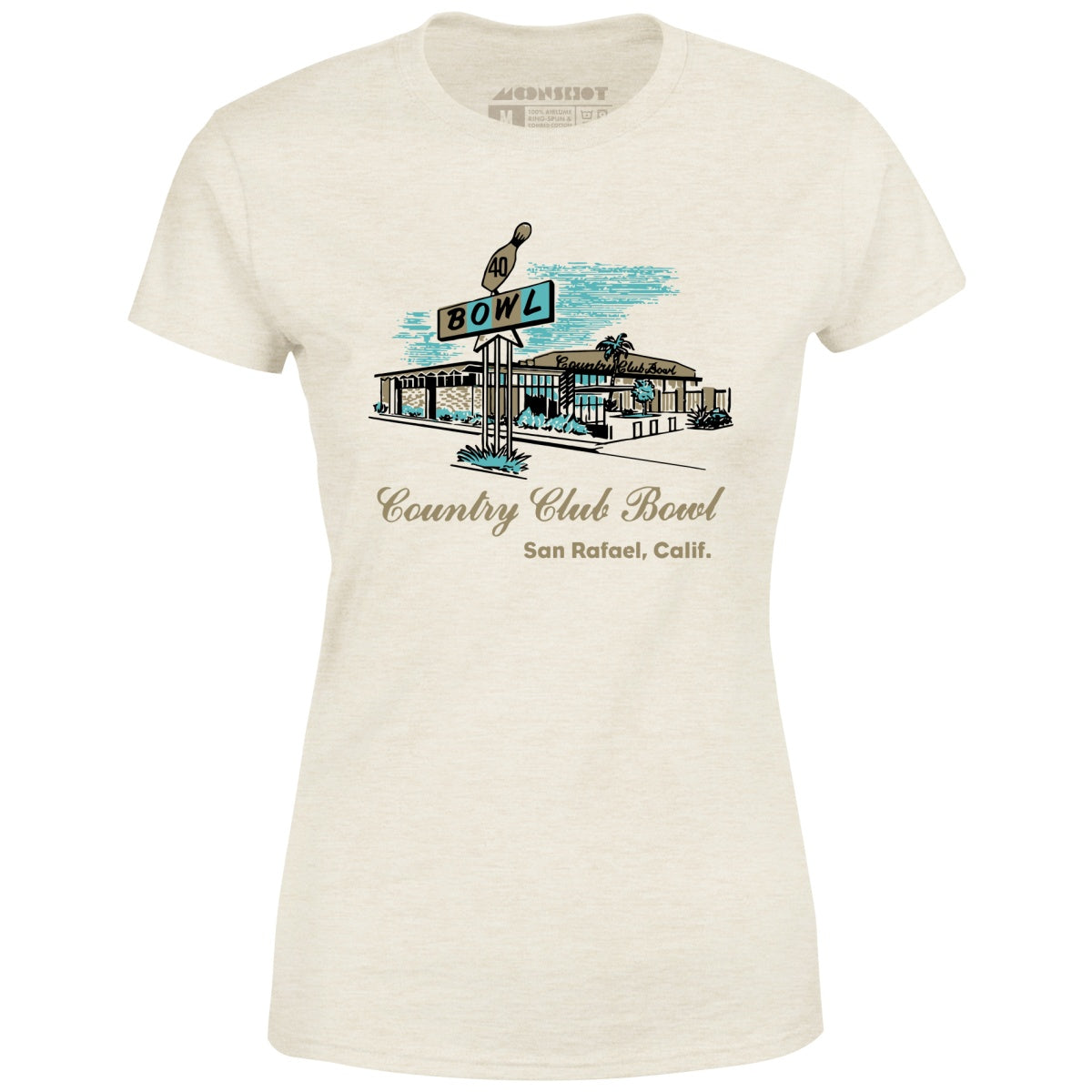 Country Club Bowl - San Rafael, CA - Vintage Bowling Alley - Women's T-Shirt