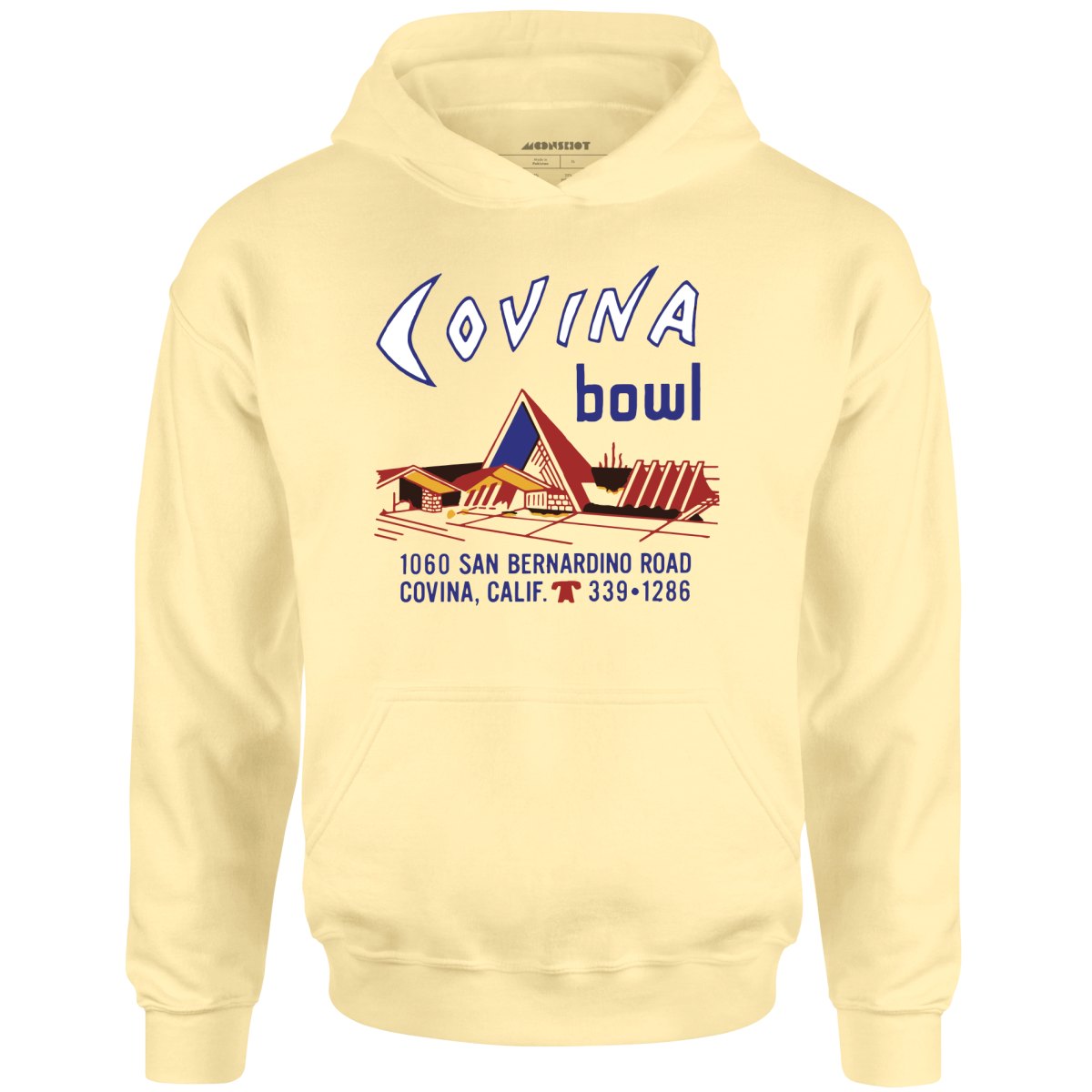 Covina Bowl - Covina, CA - Vintage Bowling Alley - Unisex Hoodie