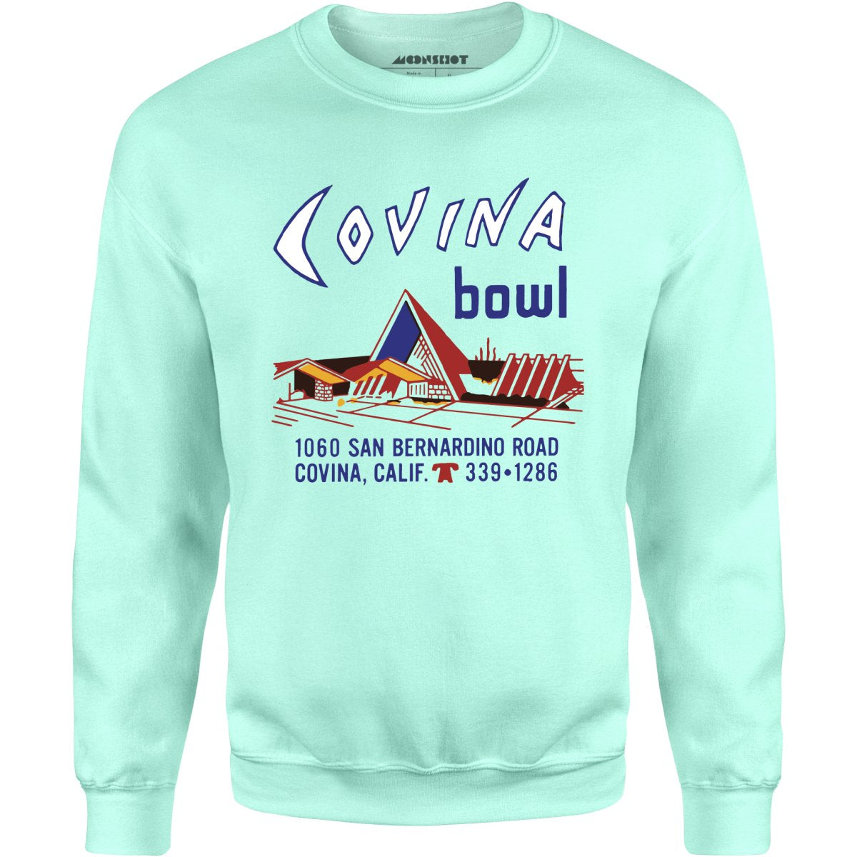 Covina Bowl - Covina, CA - Vintage Bowling Alley - Unisex Sweatshirt