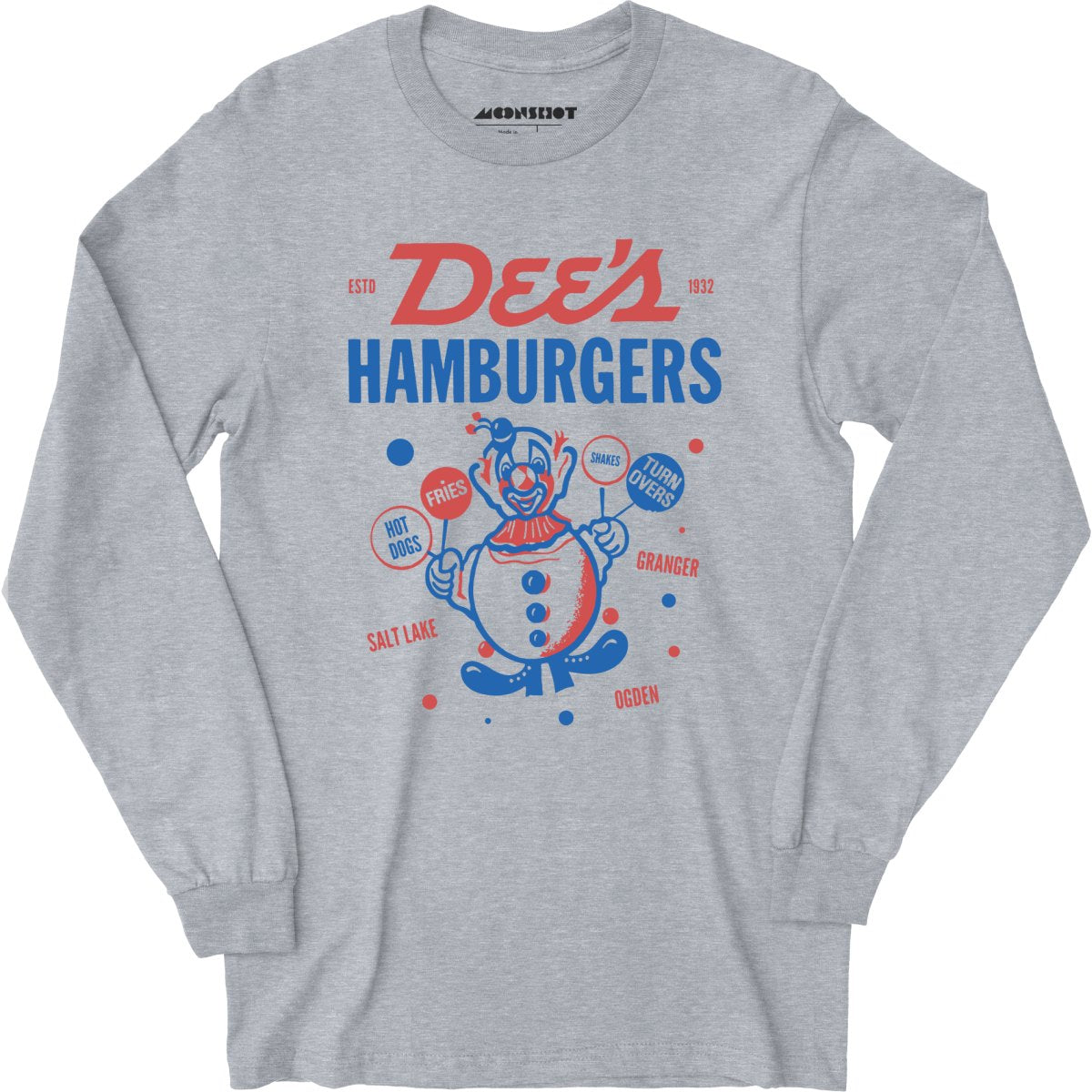 Dee's Hamburgers - Salt Lake City, UT - Vintage Restaurant - Long Sleeve T-Shirt