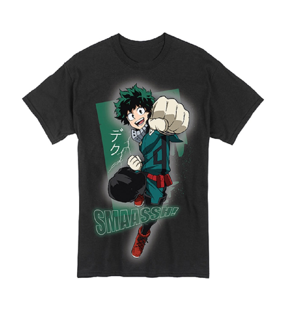 My Hero Academia Deku Smaassh Anime Adult T-Shirt - clothing by TeeHivey.com