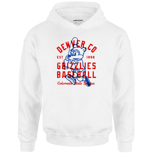 Denver Grizzlies - Colorado - Vintage Defunct Baseball Teams - Unisex Hoodie
