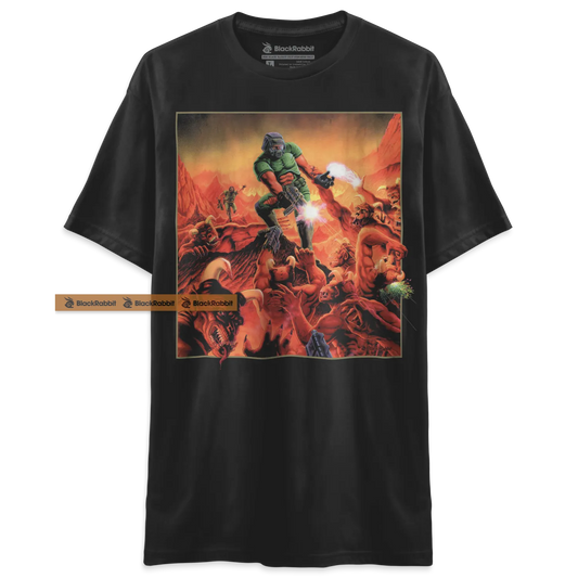 Doom Cover Box Art 90s Retro Vintage Unisex Classic T-Shirt