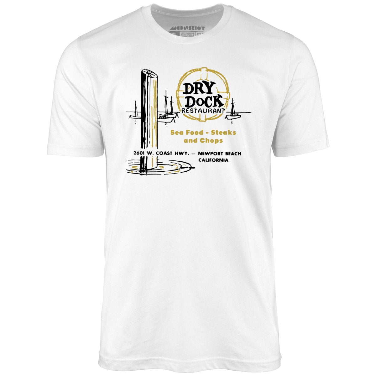 Dry Dock - Newport Beach, CA - Vintage Restaurant - Unisex T-Shirt