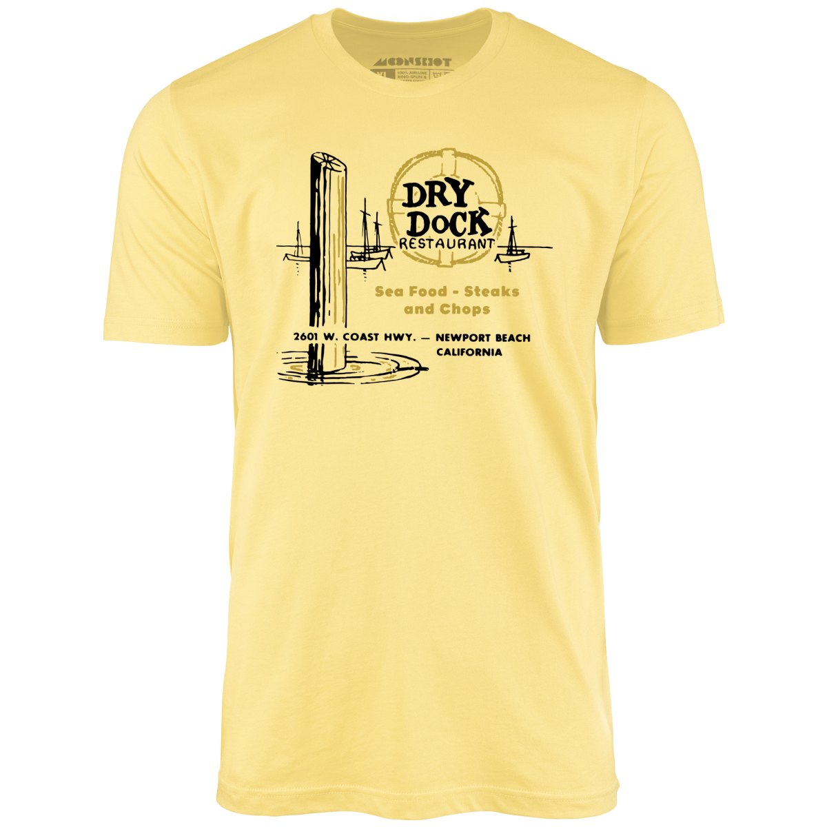 Dry Dock - Newport Beach, CA - Vintage Restaurant - Unisex T-Shirt